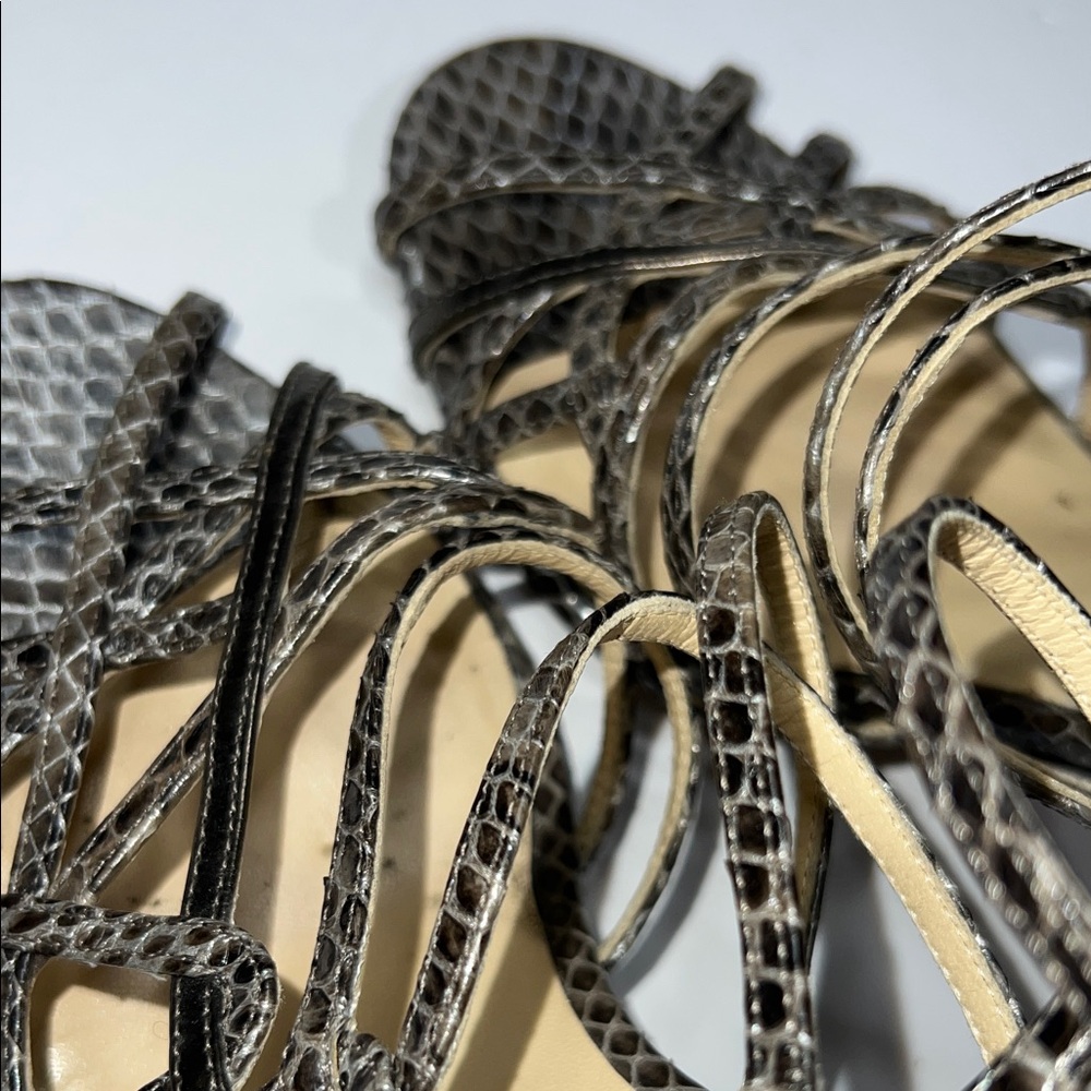 Jimmy Choo Black Snakeskin Heels Women’s size 39 - Picture 8 of 11